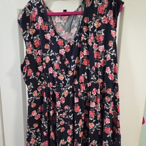 MISSING BELT Torrid Navy Blue Skater Dress- Size 3x- READ DESCRIPTION - Picture 2 of 9